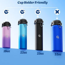 32oz Insulated Stainless Steel Water Bottle with 3 Lids & Paracord Handle – Leakproof Wide Mouth Metal Sports Bottle for Gym, School & Travel (White, 32oz)