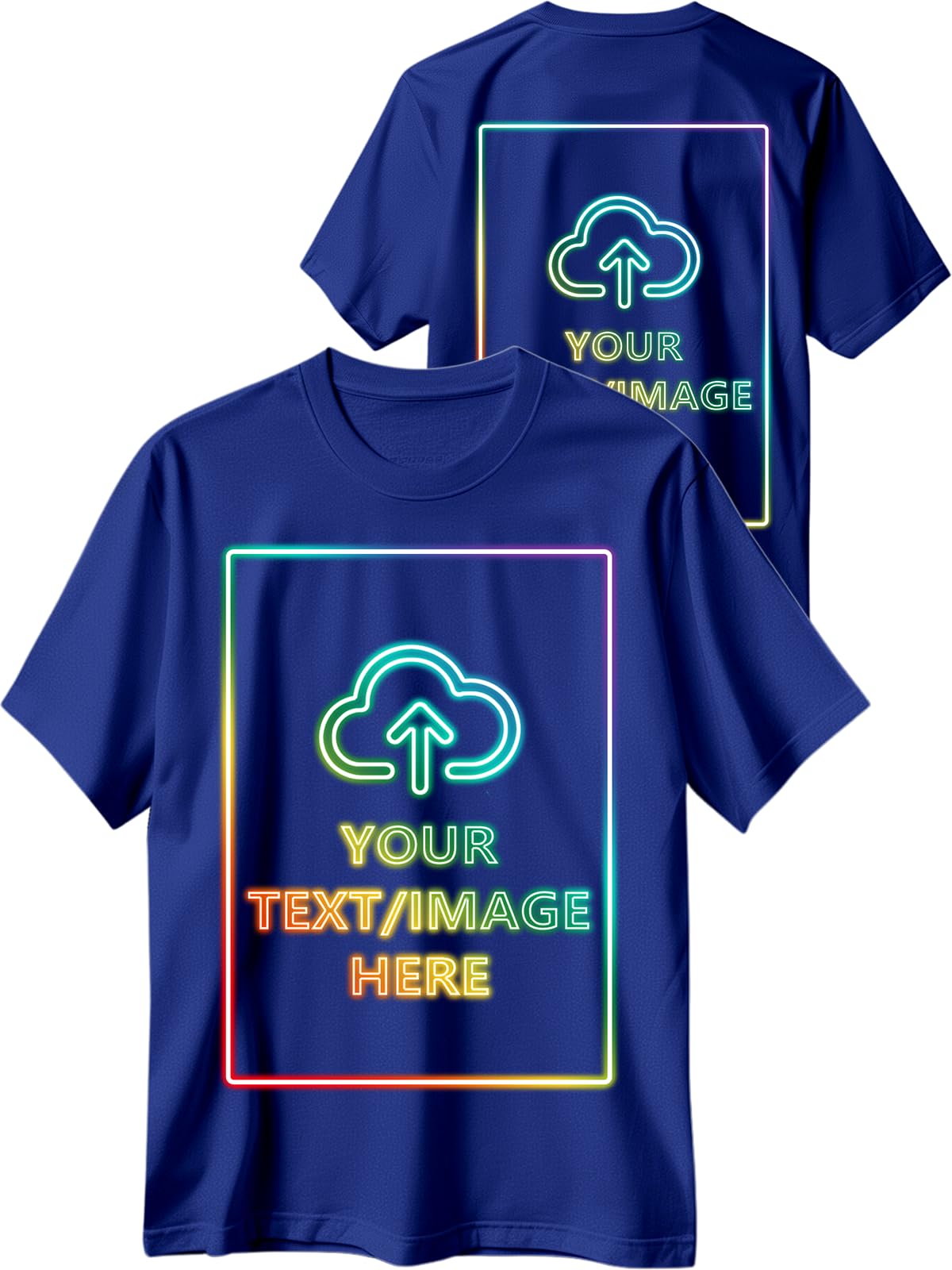 Custom T Shirts with Photo/Logo/Text - Personalized Comfort Cotton Tee for Men Women Design Your Own Shirt Front & Back Print