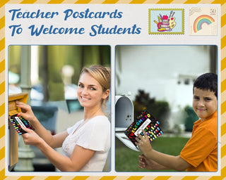 Welcome Back to School Postcards for Students - 30PCS Personalized Nmae Welcome to Our Class Teacher Postcards for Kids Kindergarten Preschool Elementary School Gifts Supplies