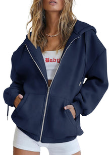 PRETTYGARDEN Women's 2026 Spring Zip Up Y2K Hoodies Casual Long Sleeve Sweatshirts Fall Winter Track Jackets with Pockets
