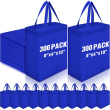Windyun 50 Pcs Reusable Tote Bag Bulk 8 x 4 x 10 Inch Non Woven Shopping Bag with Handle Reusable Portable Grocery Gift Tote (Black)