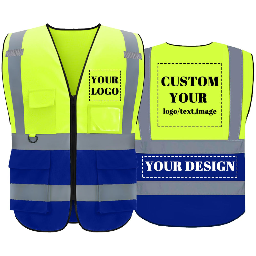 BeautyWill Custom Safety Vest Logo Class 2 High Visibility Reflevtive Vest Outdoor Protective Workwear