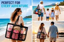 SRISE Mesh Beach Bag - Large Beach Tote Bag for Family Beach Bag for Toys & Vacation Essentials