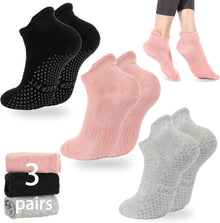 loudashuaiqi Grip Pilates Socks Non Slip Athletic Yoga Socks with Grips for Women Grippy socks for Hospital Workout Barre
