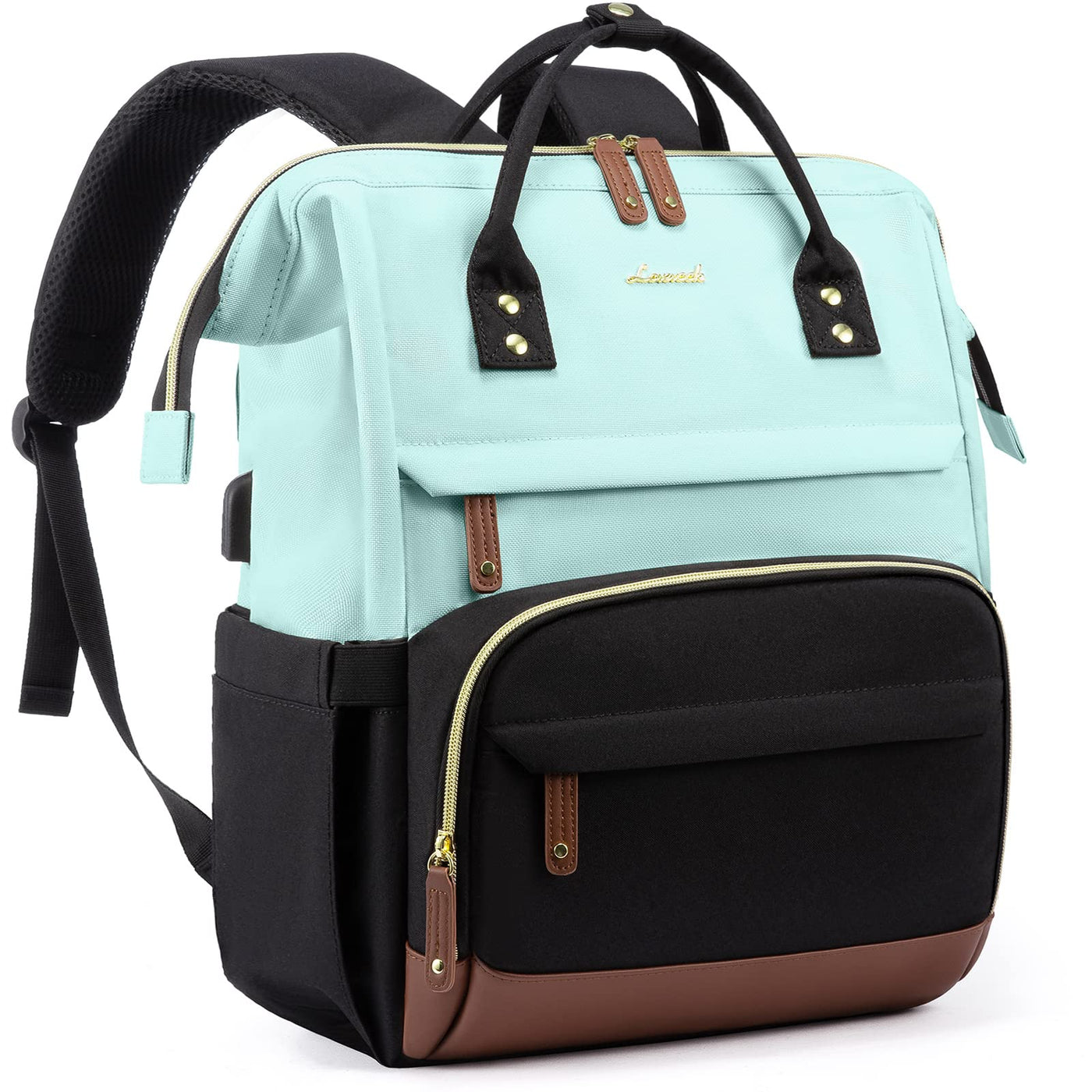 LOVEVOOK Laptop Backpack for Women, 15.6 Inch Work Business Backpacks Purse With Large Capacity, Waterproof Nurse Bag College Bookbag for School, Waterproof Casual Daypack for Travel