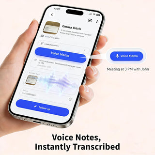 AI Smart Digital Business Card, Scan and Digitize | Automated Contacts Enrichment | Voice Notes Transcription | AI Drafts Follow-Up Email | NFC Tap to Share | Eco-Friendly