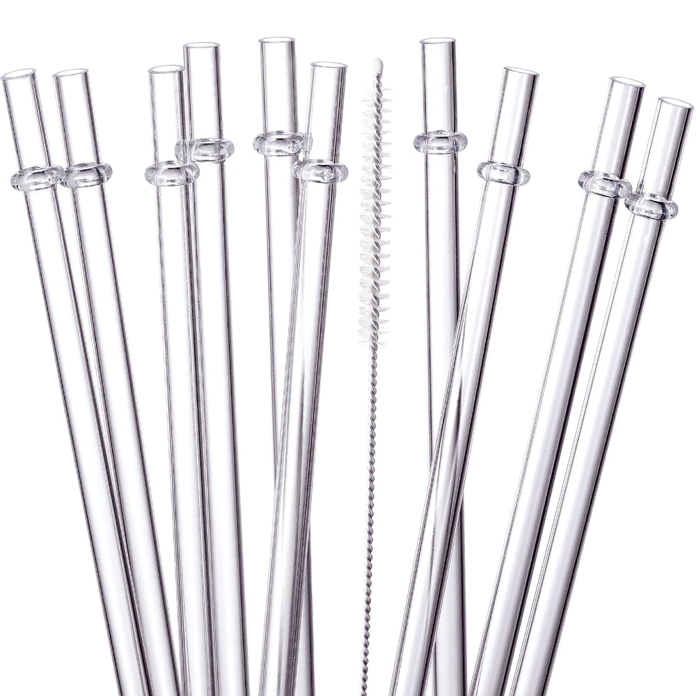 24 PCS, Reusable Straws with 4 Brushes, 10.5" Long Tritan Hard Plastic Straws, 12 Colors Translucent Replacement Drinking for 16OZ-32 OZ Tumblers, Cups, Jars, Stanley, YETI, Starbucks, BPA Free