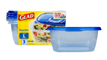 Glad GladWare Medium Rectangle Food Storage Containers with Lids, BPA Free Plastic for Soups Salads and Meal Prep, Airtight Leak Resistant, Microwave Dishwasher Freezer Safe, 24 Oz, 5 Count