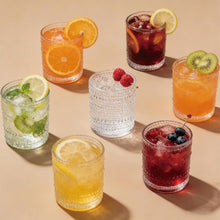 Hobnail Drinking Glasses Set of 8，Includes 12-ounce beer glasses and 10-ounce cocktail glasses.Kitchen Water Glass Cup,Bar Tumbler Glassware Set for Whiskey, Beer, Cocktail, Juice, Milk