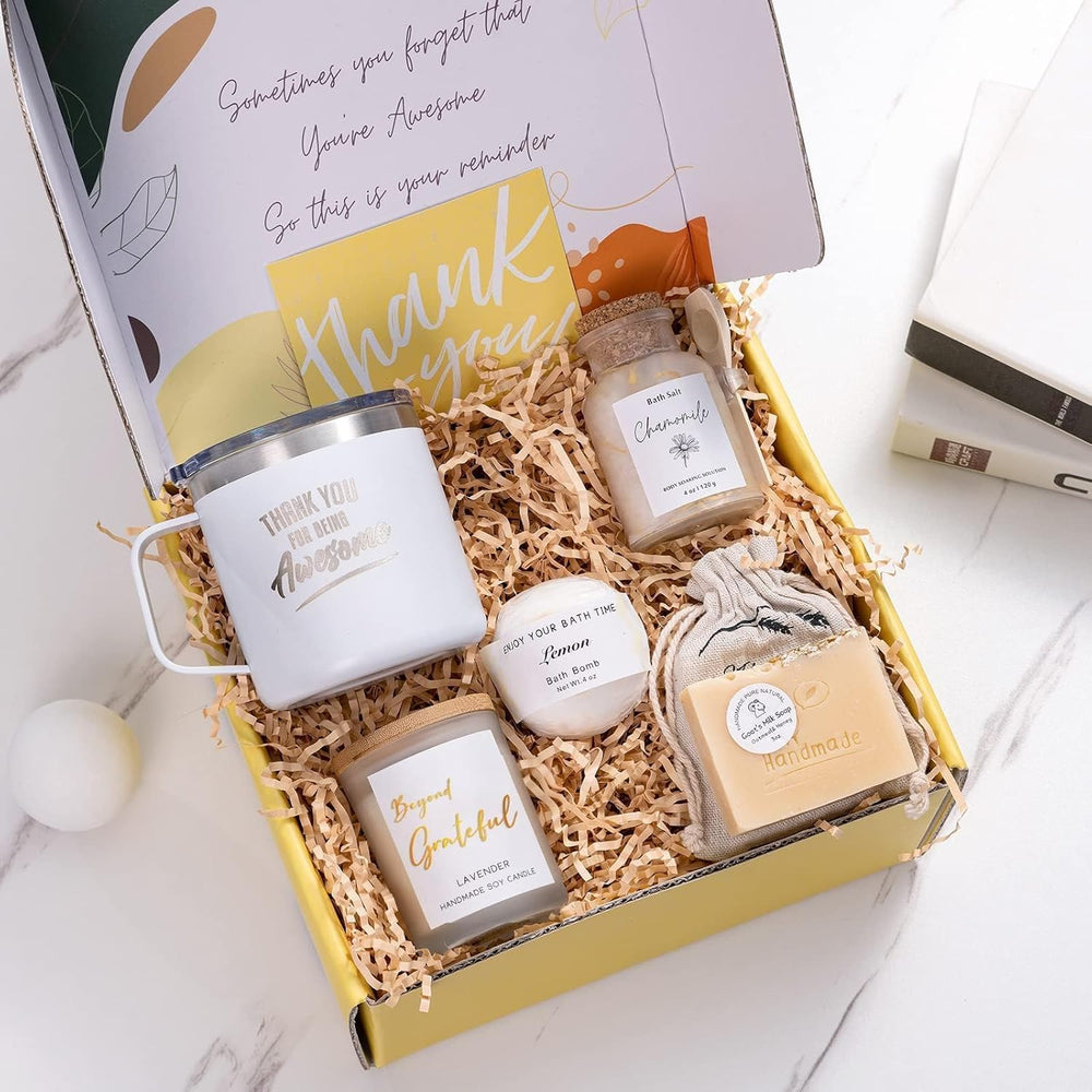 Thank You Gifts for Women Spa Thoughtful Unique Office Gift for Coworkers Nurse Friends Men Boss Employee Secretary Hostess Teacher Mom Principal Appreciation Gift Boxes Coffee Mug Holiday Gift Basket