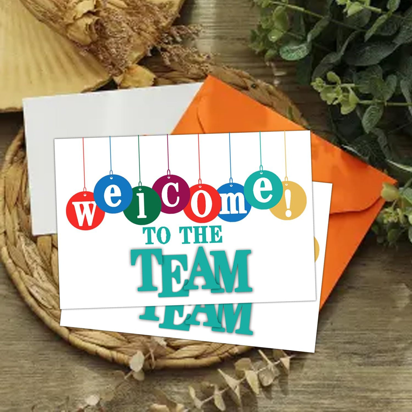 50 Pcs Welcome to the Team Cards 4x6 Inches New Hire Welcome Card for for New Employees Work New Colleague Office Supplies(No envelope)