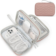 FYY Travel Cable Organizer Pouch Electronic Accessories Carry Case Portable Waterproof Double Layers All-in-One Storage Bag for Cord, Charger, Phone, Earphone Black
