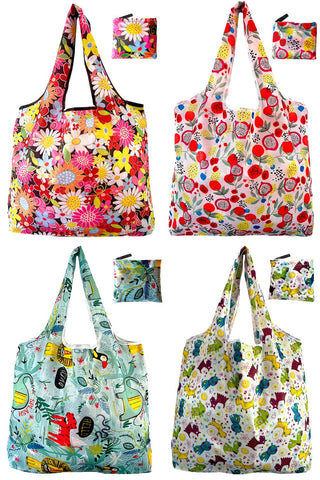 Reusable Grocery Bags, 6 Pack 50Lbs Foldable Fashion Washable Shopping Bags, Large Boho Tote Bags For Groceries, Bulk Market Cloth Storage Bags, Utility Aesthetic Personalized Gifts For Women