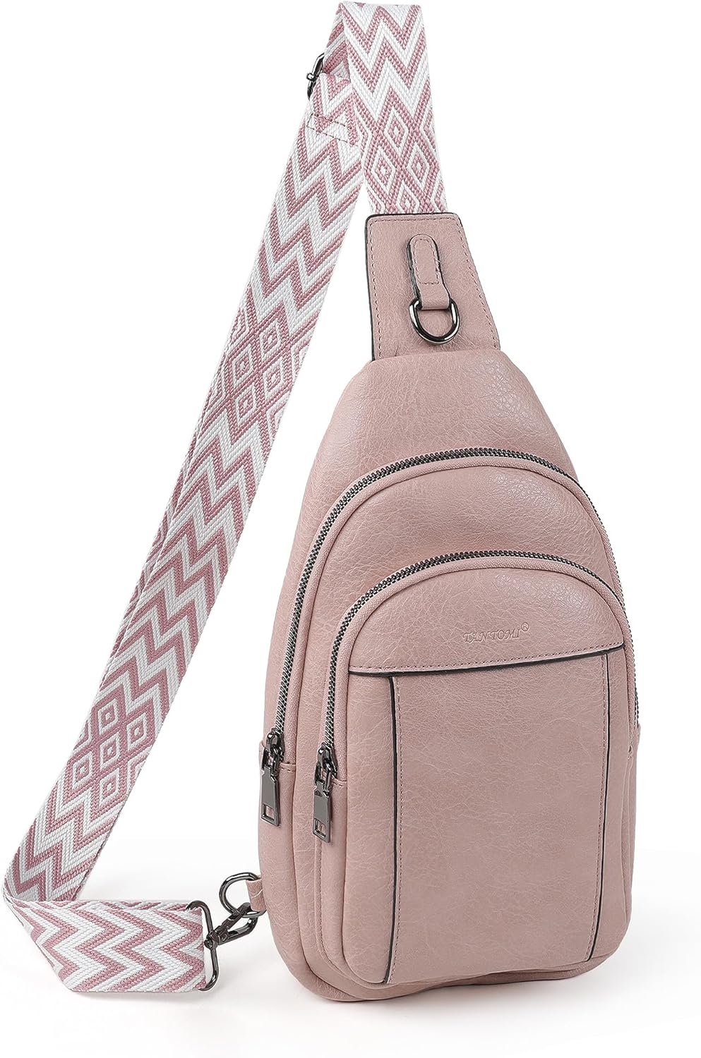 TANTOMI Small Sling Bags for Women, Leather Cross body Purses Bag for Daily Travel Leisure Sport Fanny Packs with Adjustable Strap