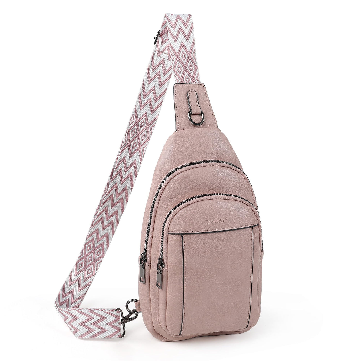 TANTOMI Sling Bag Crossbody Bags for Women Leather Cross Body Bag Trendy Fanny Pack Chest Travel Purse with Adjustable Strap