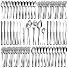 PHILIPALA 20 Piece Silverware Set, Stainless Steel Flatware Set for 4 Food Grade Novelty Flatware Cutlery Utensil Set Include Knife Fork Spoon Mirror Polished Dishwasher Safe