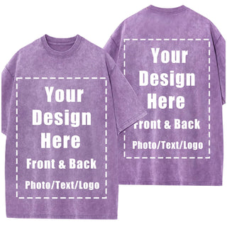 Custom T Shirts Front Back for Men Women Personalized T-Shirt Add Your Own Design with Image Text Logo Tee Tops