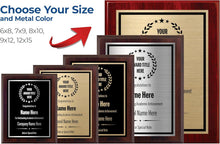 Award Plaques Personalized with Your Text and Title - Engraved Plaque Customized for Employee Appreciation, Recognition, Retirement, Service, Thank You, and more - Custom Awards for Employees, Co-Worker, Friends - Choose Your Size: (6x8 Gold/Black)