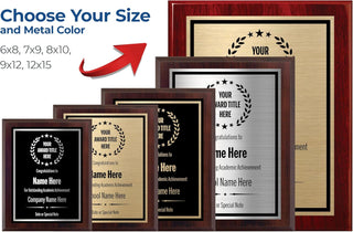 Award Plaques Personalized with Your Text and Title - Engraved Plaque Customized for Employee Appreciation, Recognition, Retirement, Service, Thank You, and more - Custom Awards for Employees, Co-Worker, Friends - Choose Your Size: (6x8 Gold/Black)