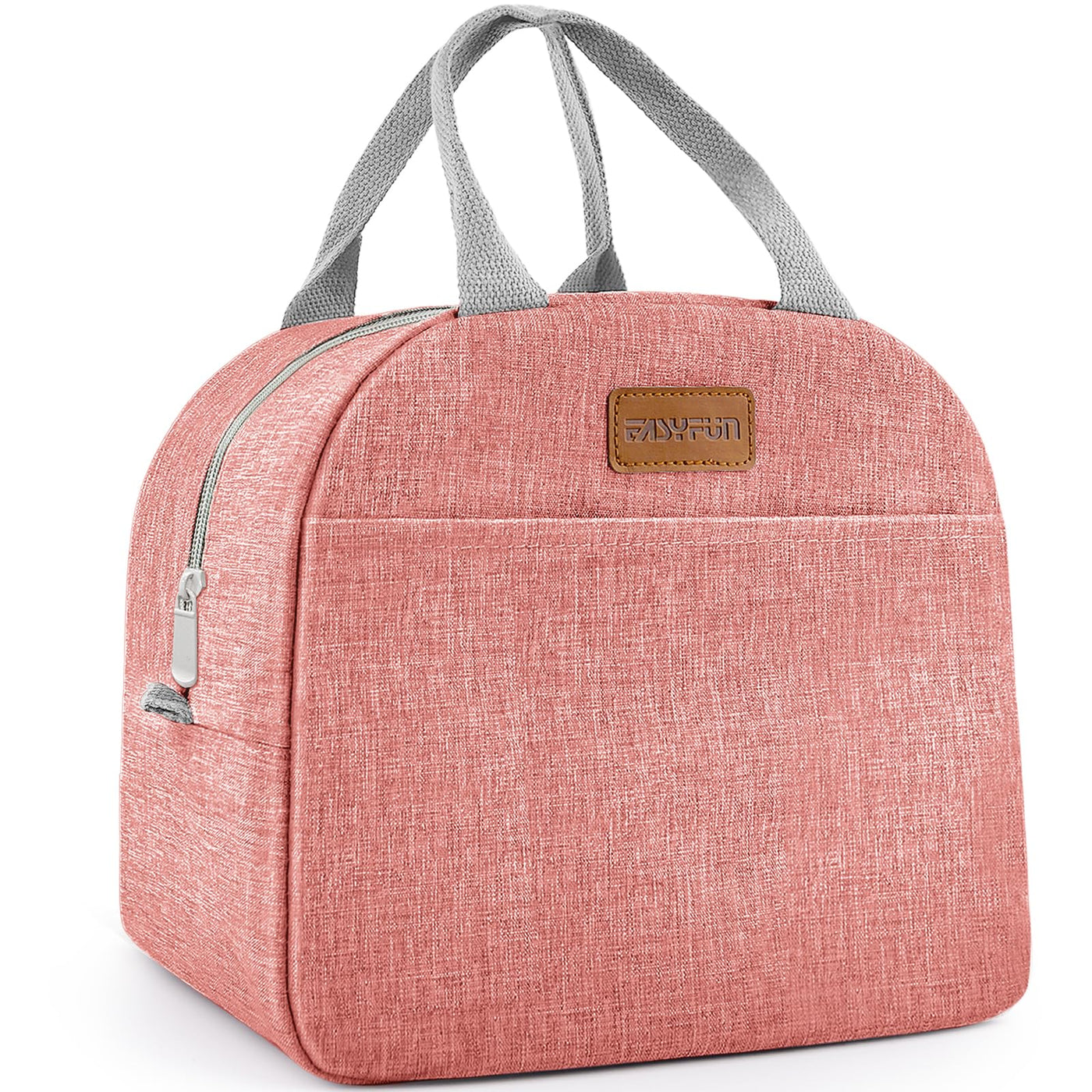 Lunch Bag for Women & Men Adult Insulated Lunch Box, Small Leakproof Cooler Food Lunch Containers Reusable High Capacity Lunch Tote Bags for Work, Travel, Outdoor (Grey)