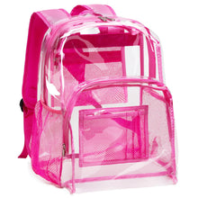 Vorspack Clear Backpack Heavy Duty PVC Transparent Backpack with Reinforced Strap Stitches & Large Capacity for College Workplace Security - Black