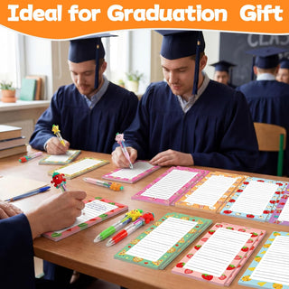 QOUBAI 30 Sets Back to School Gifts for Students Bulk Summer 4 in 1 Multicolor Ballpoint Pens and Notepads Kits First Day of School Student Gifts Bulk for Kids Preschool Welcome to School Supplies