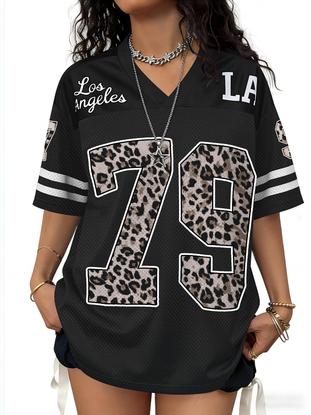 Jersey Shirts for Women Oversized Graphic Tees Men Y2K Tops V Neck Cute Streetwear T Shirt Football Jersey