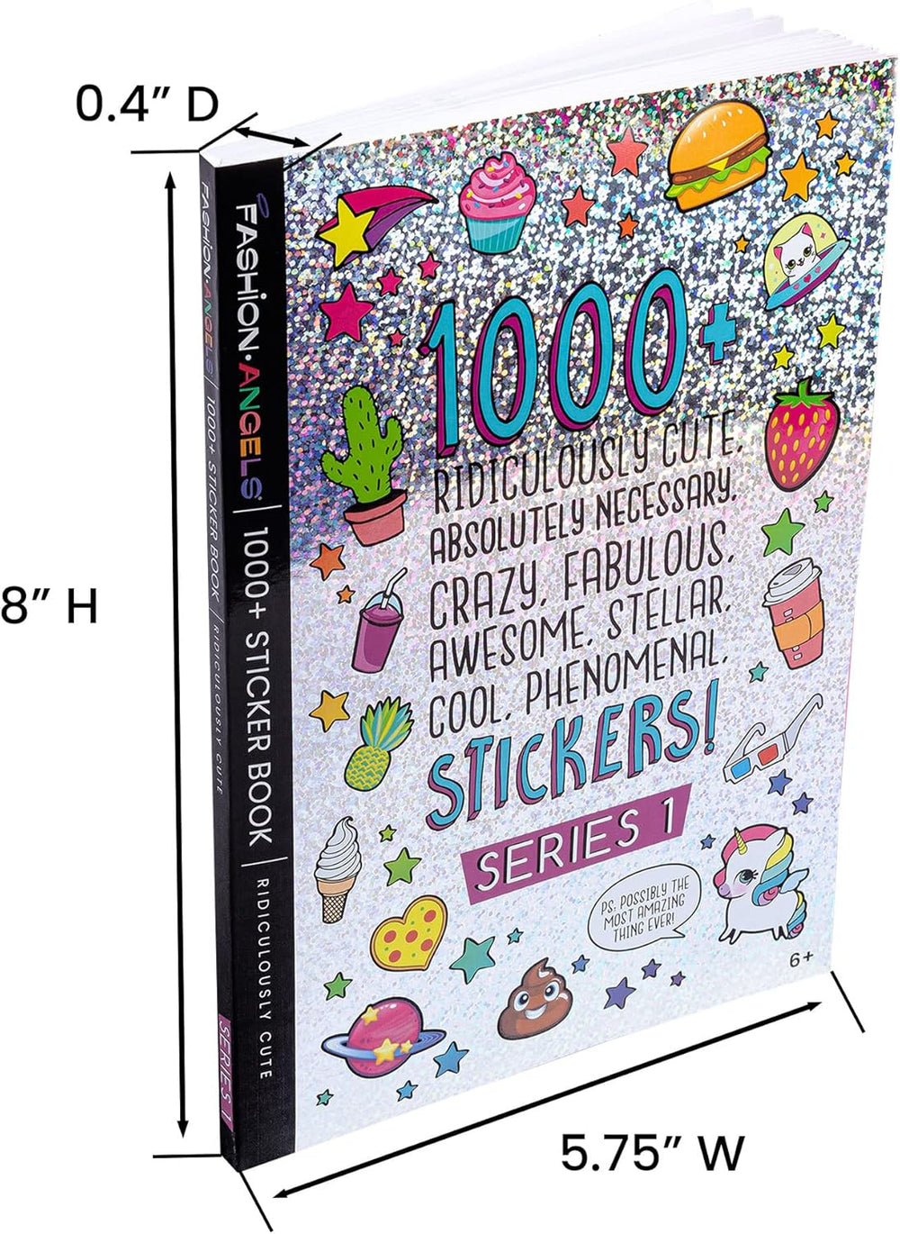 Fashion Angels 1000+ Ridiculously Cute Stickers for Kids - Fun Craft Stickers for Scrapbooks, Planners, Gifts and Rewards, 40-Page Sticker Book for Kids Ages 6+ and Up
