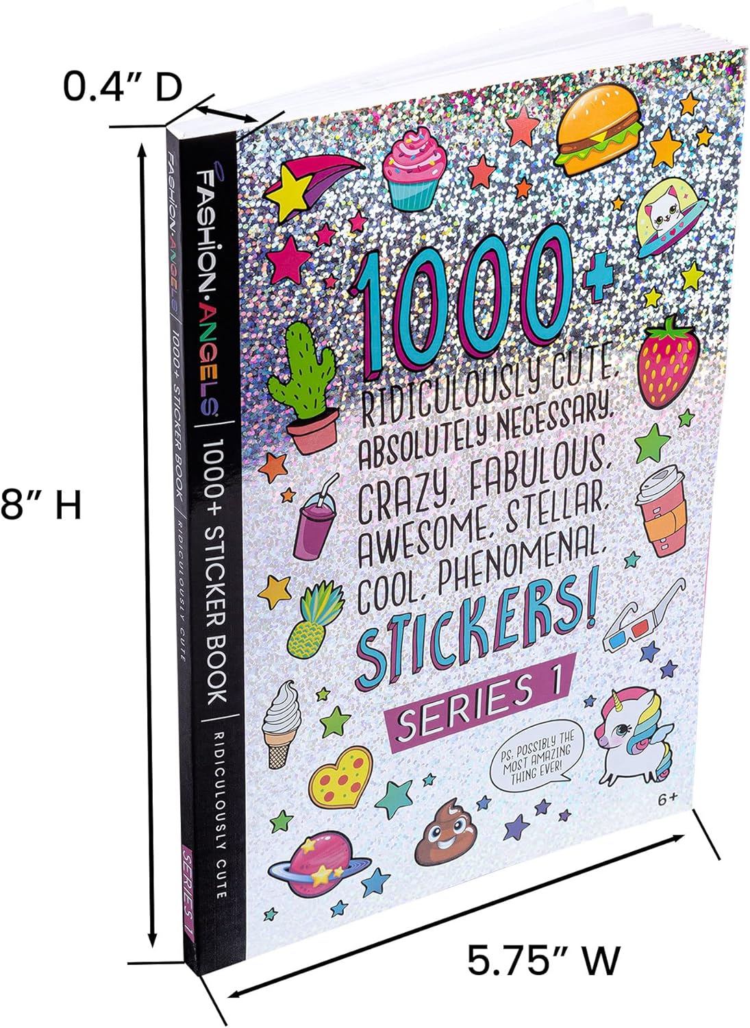 Fashion Angels 1000+ Ridiculously Cute Stickers for Kids - Fun Craft Stickers for Scrapbooks, Planners, Gifts and Rewards, 40-Page Sticker Book for Kids Ages 6+ and Up
