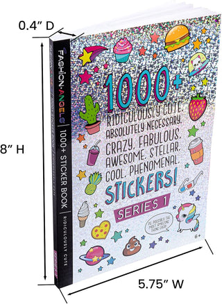 Fashion Angels 1000+ Ridiculously Cute Stickers for Kids - Fun Craft Stickers for Scrapbooks, Planners, Gifts and Rewards, 40-Page Sticker Book for Kids Ages 6+ and Up