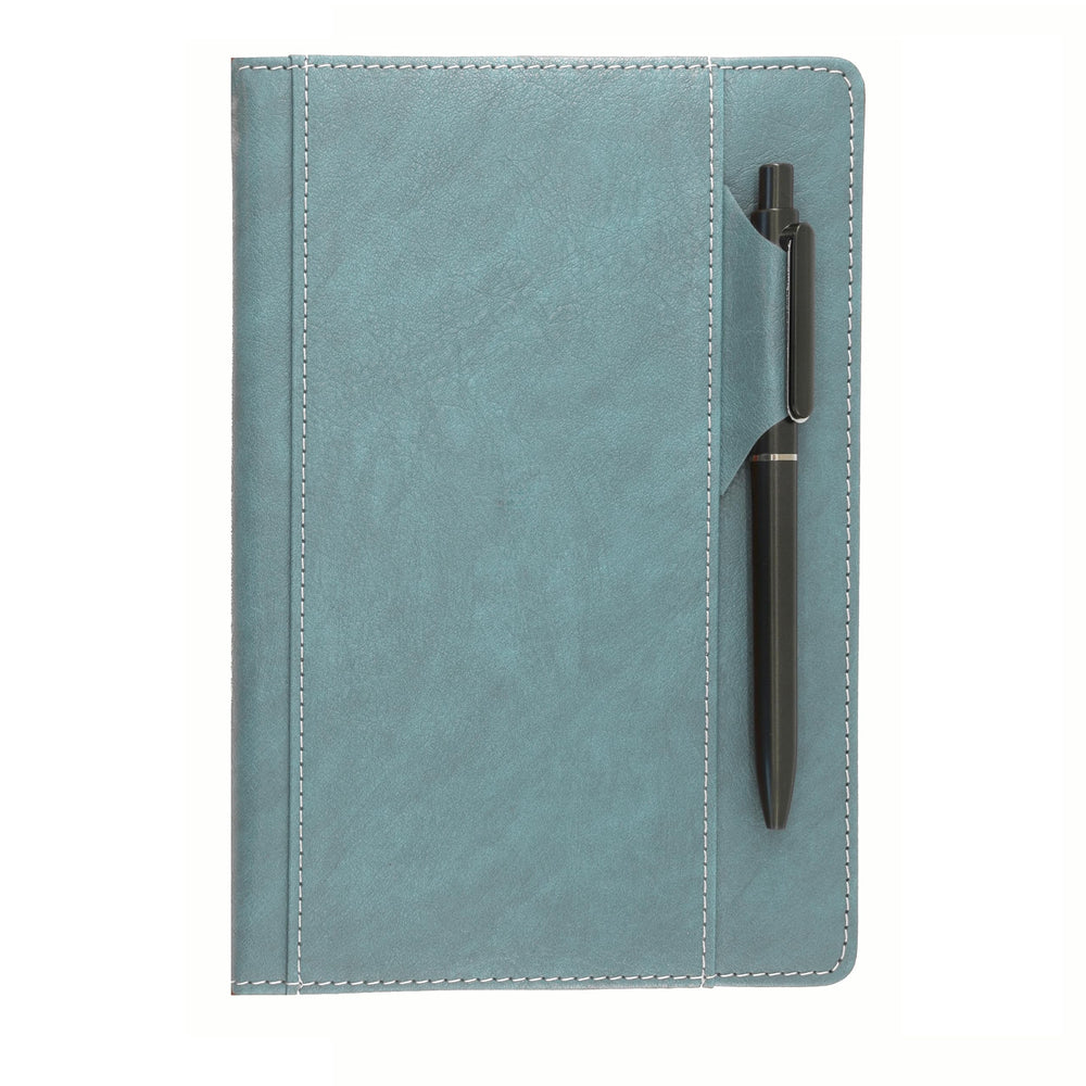 Premium Hardcover Executive Notebook with Pen and Pen Holder Clip, Card Pockets, 240 Pages, College Ruled, 80GSM, Leather Note Book for Work, Study, Diary and Other Scenarios, Suitable Journal for Both Men and Women