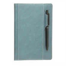 Premium Hardcover Executive Notebook with Pen and Pen Holder Clip, Card Pockets, 240 Pages, College Ruled, 80GSM, Leather Note Book for Work, Study, Diary and Other Scenarios, Suitable Journal for Both Men and Women