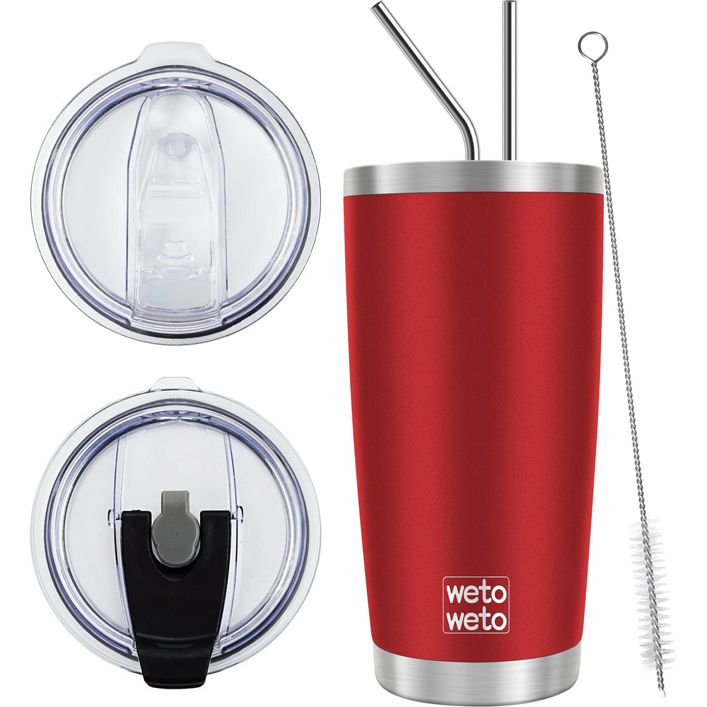 WETOWETO 20oz Tumbler, Stainless Steel Vacuum Insulated Coffee Travel Mug, Double Wall Powder Coated Insulated Coffee Mug Travel Mug with Lid Thermal Cup for Outdoor (Navy Blue, 1 Pack)