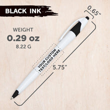 DISCOUNT PROMOS Personalized Ballpoint Pens Bulk Pack of 4-5,000 counts Black Ink, Slim & Curvy Design, Retractable, Ideal for Office, Corporate Merchandise, Tradeshows- Black