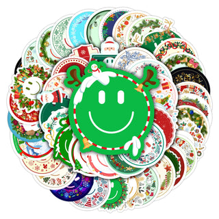 50PCS Smiling Stickers, Cute Water Bottle Stickers for Kids, for Teaching Rewards, Notebooks, Stationery, Luggage, Cartoon PVC Happy Stickers
