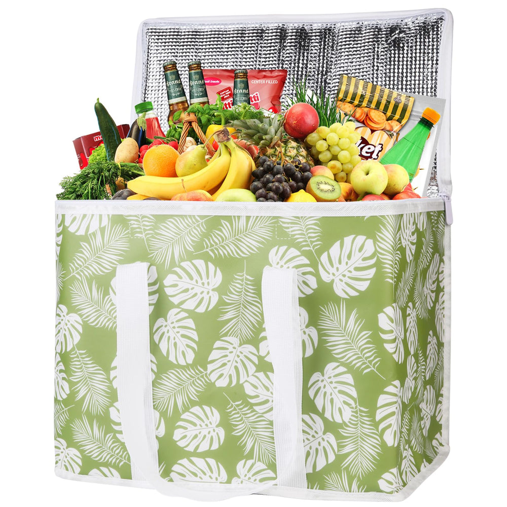Insulated Food Delivery Bag, XXXL Insulated Reusable Grocery Cooler/Hot Bags, Tote Bag for Shopping/Travel/Doordash, Catering Bag Doordash 22x14x13, Black, 1-Pack