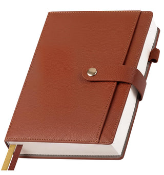 A5 Lined Leather Journal Notebook, Hardcover Journal Set with Pen, Monthly Index Tabs and Gift Box, 320 Pages 100GSM Thick Paper, Thick Daily Diary, Journal for Women, Men, School, Travel, Work(Green)