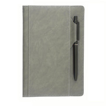 Premium Hardcover Executive Notebook with Pen and Pen Holder Clip, Card Pockets, 240 Pages, College Ruled, 80GSM, Leather Note Book for Work, Study, Diary and Other Scenarios, Suitable Journal for Both Men and Women