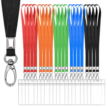 20 Pack Cruise Lanyards with Waterproof ID Card Holder, Clear Cruise Ship Card Holder with Lanyard, Carnival Cruise Lanyard for Ship Cards, Vertical Badge Holder, 5 Colors