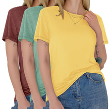 GAYHAY 3 Pack Womens T-Shirts - Short Sleeve Spring Summer Tops Crew Neck Trendy Casual Work Soft Basic Tees for Ladies 2026