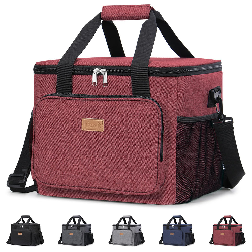 Lifewit Medium Lunch Bag, Insulated Lunch Box, Soft Cooler Cooling Tote for Adult Men Women, Black 12-Can (9L)