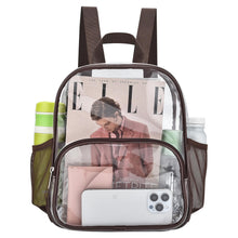 Busiuw Clear Backpack for Stadium Events Stadium Approved Clear Backpack 12x12x6 with Front Pocket for Concert Sport Fashion Women Backpack Events Work Travel