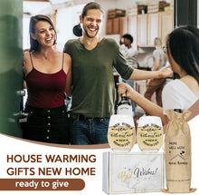 House Warming Gifts New Home, Housewarming Baskets Stemless Wine Glass & Bottle Bag Set for Newlywed Couple, Women, Friends, New Homeowner, Unique Closing Gift for Home Buyers, Clients