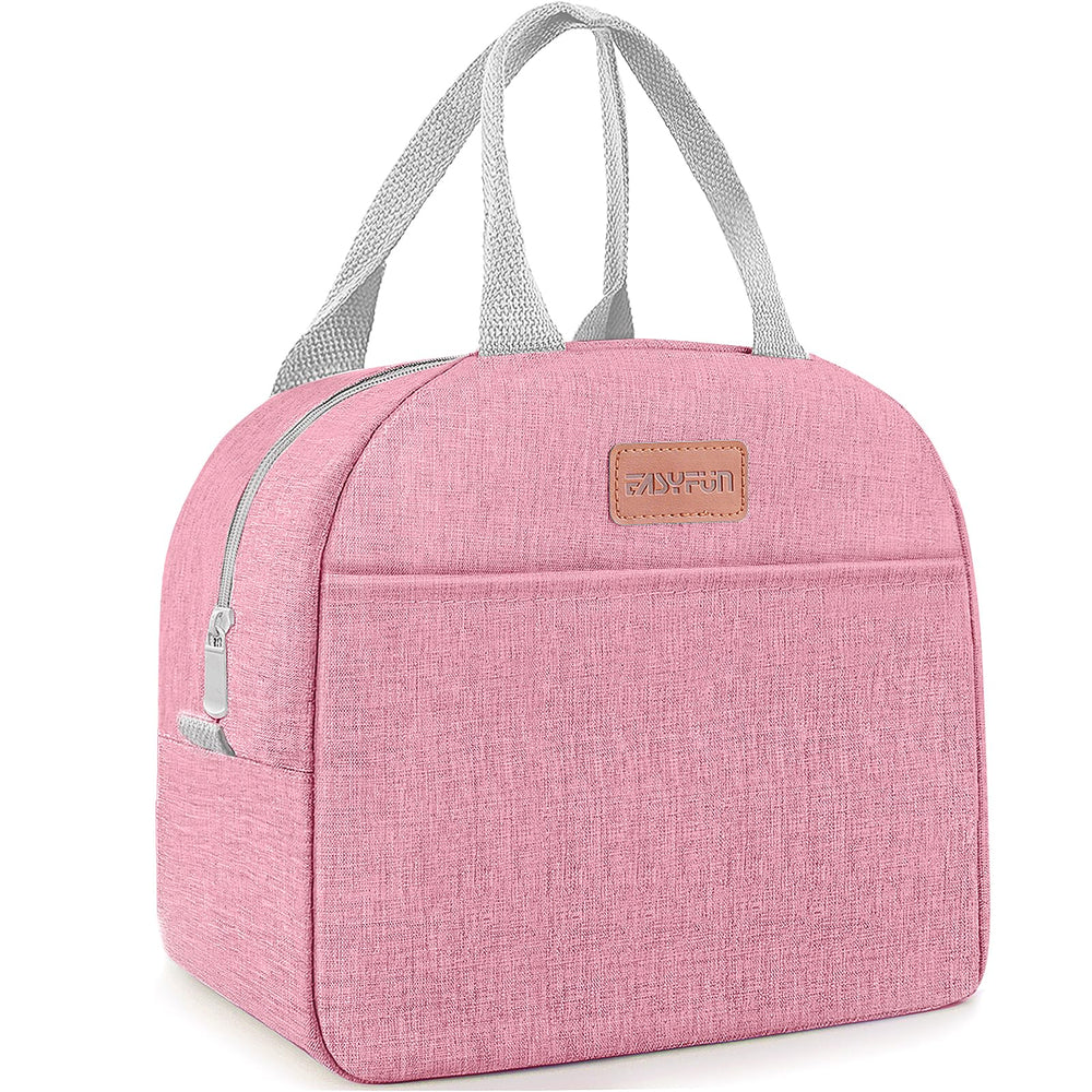 Lunch Bag for Women & Men Adult Insulated Lunch Box, Small Leakproof Cooler Food Lunch Containers Reusable High Capacity Lunch Tote Bags for Work, Travel, Outdoor (Grey)