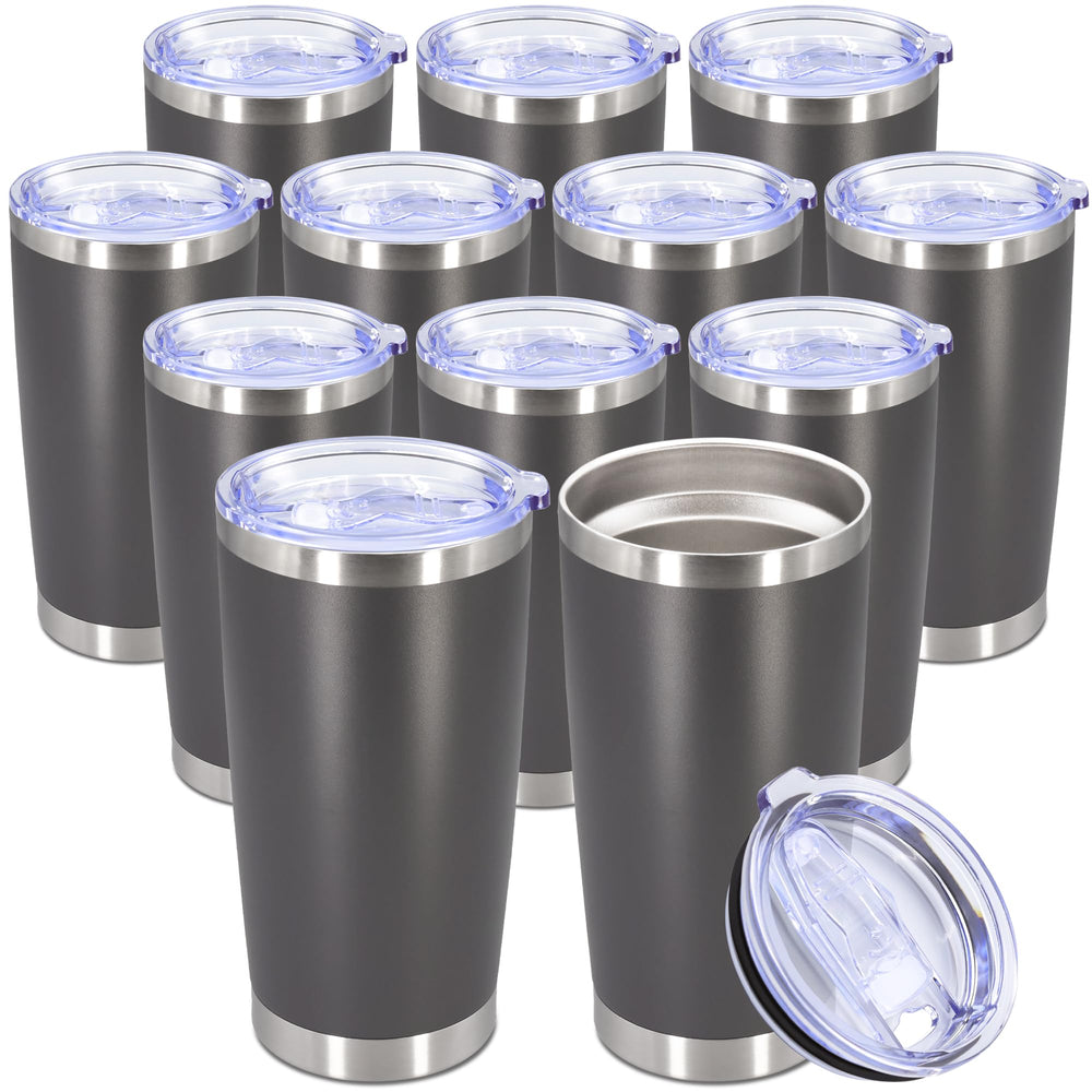 20oz Tumbler Stainless Steel Tumbler Cup with Lid Vacuum Insulated Double Wall Travel Mug, Durable Powder Coated Travel Coffee Tumbler Mug for Hot & Cold Drinks, Purple,1 Pack
