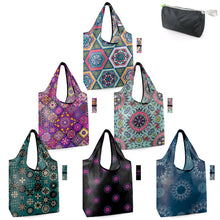 BeeGreen Sea Turtle Lovers Gifts for Women Ocean Animals Reusable Grocery Bags Shopping Bags Bulk 6 Pack 50LBS X-Large Shells Seal Mermaid Scale Whale