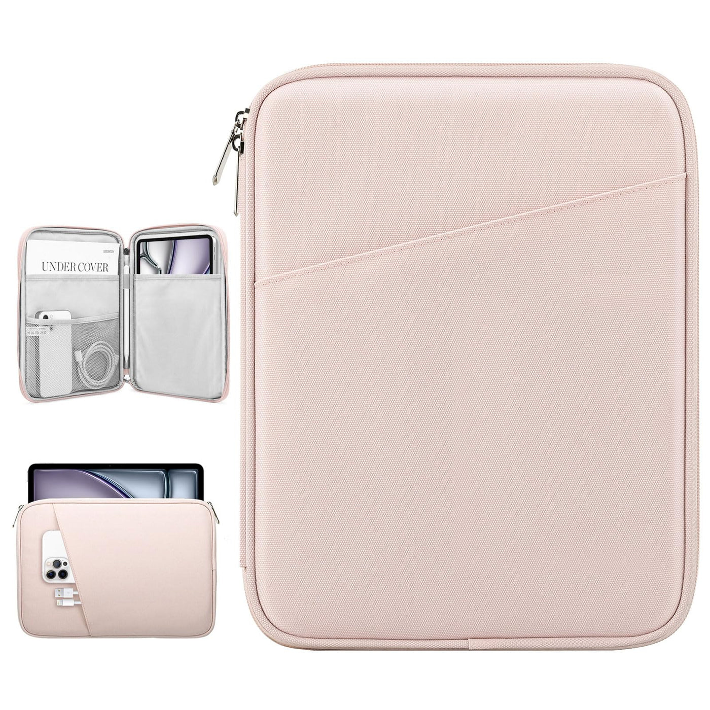 Dadanism 9-11" Tablet Sleeve Bag Carrying Case for iPad (A16) 11th Gen 11", iPad 10th Gen 10.9" Air 5/4, iPad Air M4/Pro 11", iPad 9/8/7th, Galaxy Tab A11+ Plus 11", Remarkable 2 10.3", Black