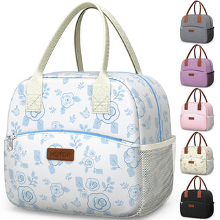 HOTOR Lunch Bag for Women & Men - Wear-Resistant Insulated Lunch Box with Large Capacity, Multi-Functional Cooler Bag for Office, Picnic, Black, 10L,10.60" x 5.90" x 9.50"