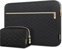 DOMISO 15.6 inch Laptop Sleeve for MacBook Air M3 15 inch Laptop Case 15.6 inch Compatible with MacBook Air 15 inch Plus 15 MacBook Pro Protective Computer Sleeve 15 inch with Small Case,Black