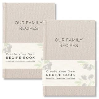 Blank Recipe Book To Write In Your Own Recipes - Family Cook Book Journal Notebook With Recipe Templates To Create A Personalized Cookbook - Table of Contents, Conversions & Thick Empty Pages - Beige